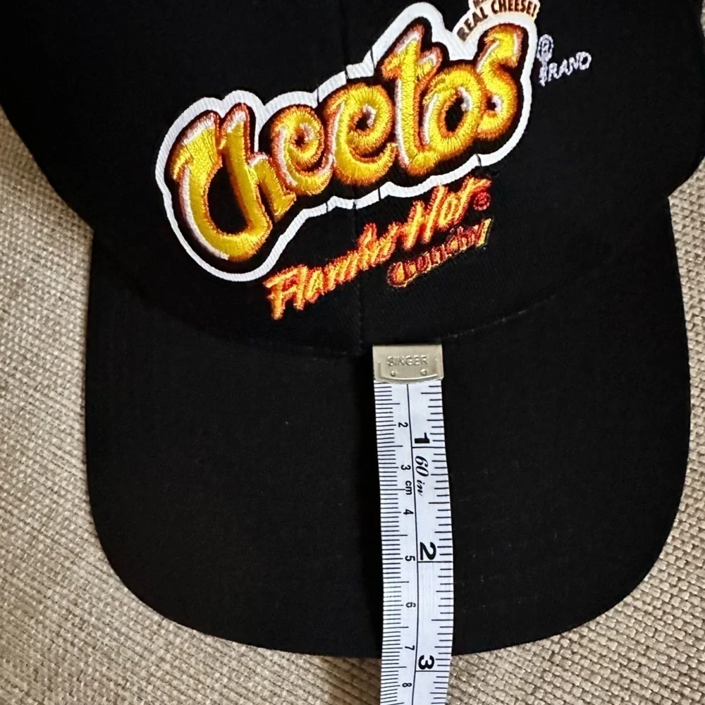 Cheetos Crunchy Flaming Hot Baseball Cap Adjustable Back Buckle Black
